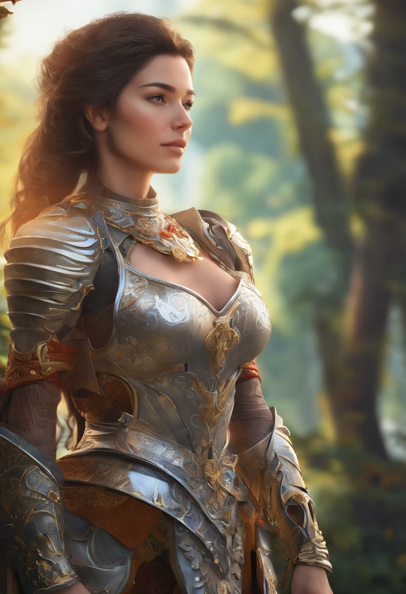 (masterpiece), (extremely intricate:1.3),, (realistic), portrait of a girl, the most beautiful in the world, (medieval armor), metal reflections, upper body, outdoors, intense sunlight, far away castle, professional photograph of a stunning woman detailed, sharp focus, dramatic, award winning, cinematic lighting, octane render, unreal engine, volumetrics dtx, (film grain, bokeh, blurry foreground, blurry background), crest on chest, ((full body))