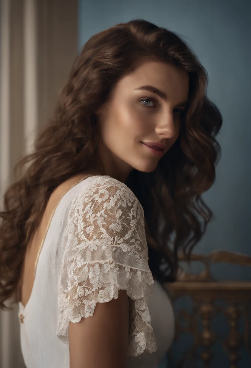 (RAW, analogue, Nikon Z 14mm ultra-wide angle lens, award-winning glamour photograph, ((best quality)), ((masterpiece)), ((realistic)), skin pores, subsurface scattering, radiant light rays, high-res, detailed facial features, high detail, sharp focus, smooth, aesthetic, extremely detailed, (extremely detailed eyes, extremely detailed iris), extremely detailed hair, extremely detailed skin, extremely detailed clothes, octane render, photorealistic, realistic, post-processing, max detail, realistic shadows, roughness, natural skin texture, real life, ultra-realistic, photorealism, photography, 8k UHD, photography, hdr, intricate, elegant, highly detailed, sharp focus, stunning, beautiful, gorgeous), (masterpiece:1.2, best quality1:1, ultra-detailed:1.2, best shadow, 8k:1.1), (massive city:1.3, rooftop:1.1, city structures below, handrails), (contrasting background, bright background), (beautiful detailed face), high contrast, (perfect illumination:1.2, beautiful color, delicate color), ((cinematic light)), colorful, hyper detail, dramatic light, intricate details, (1 girl, solo, brown hair, smiling face, short hair, wavy hair:1.1, blue eyes, dynamic angle, white tanktop, jeans, cowboy shot, arms down), depth of field