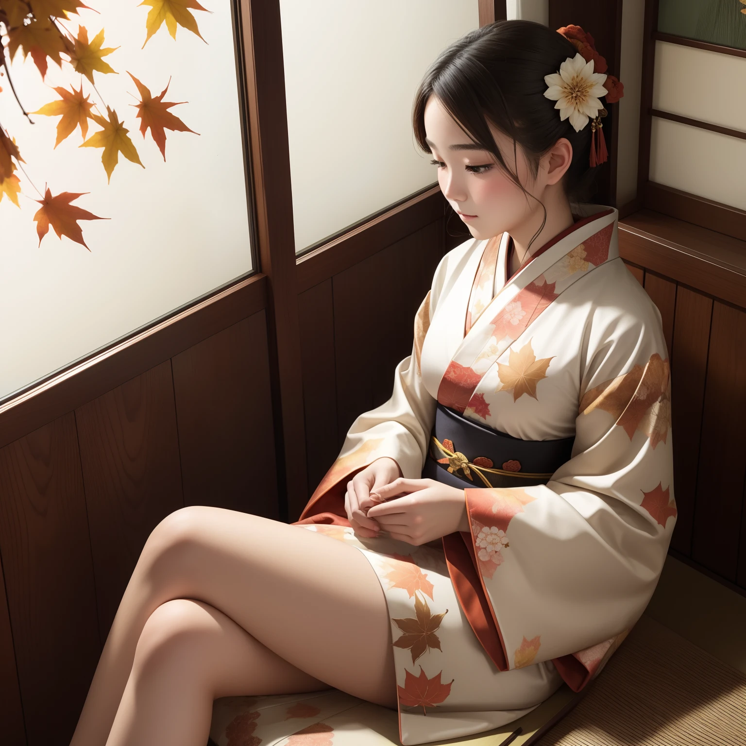 (Nipple GA)、　bignipple、　barechested、　（S-class very cute li girl at the shrine who doesn't wear anything）、　Wearing a beautiful white shirt and a red skirt with a bald chest、　Vivid Hakama、　I can see bare feet、　Vivid Komono、　Beautiful hakama kimono、　intricate hakama、　Photo from the knee up、　（Highly detailed photos of CG Unity 8K）、　（The nakedness of S-class girls is very cute in every detail）、　（Photo Real）、　（（One li-class girl））、　（（top-quality））、　ultra-detailliert、　​masterpiece、　（roundly eyes）、　breasts are slightly larger,、　viewer、　Woman with a gentle atmosphere、　Very beautiful straight hair、　Bright photo、　Fresh ultra-real person、　20yr old