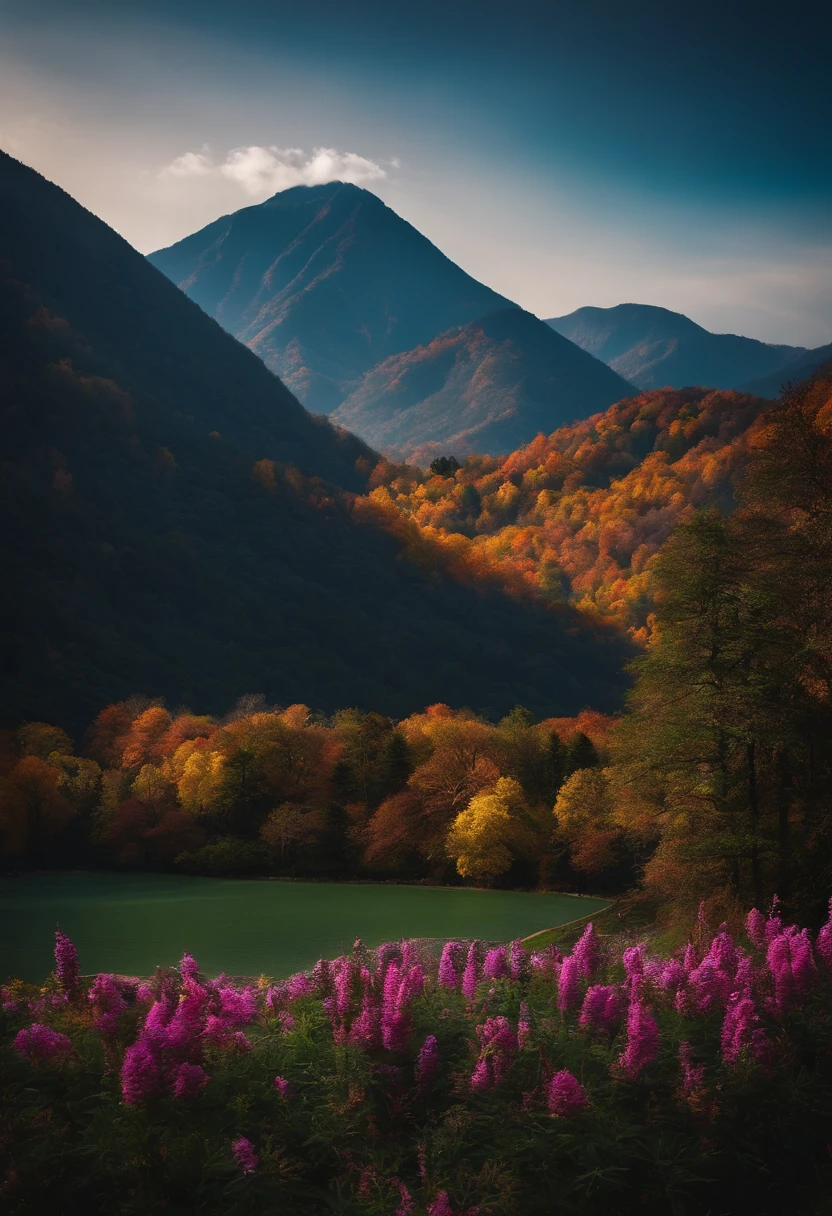 The mountain has the calm and thick of the mountain，Throughout the year, you can show the beauty of the mountain in different colors。Lively has a monotonous side，Quiet with changing colors。A combination of static and moving，A combination of monotony and wonderfulness，This makes up the most beautiful scenery。
