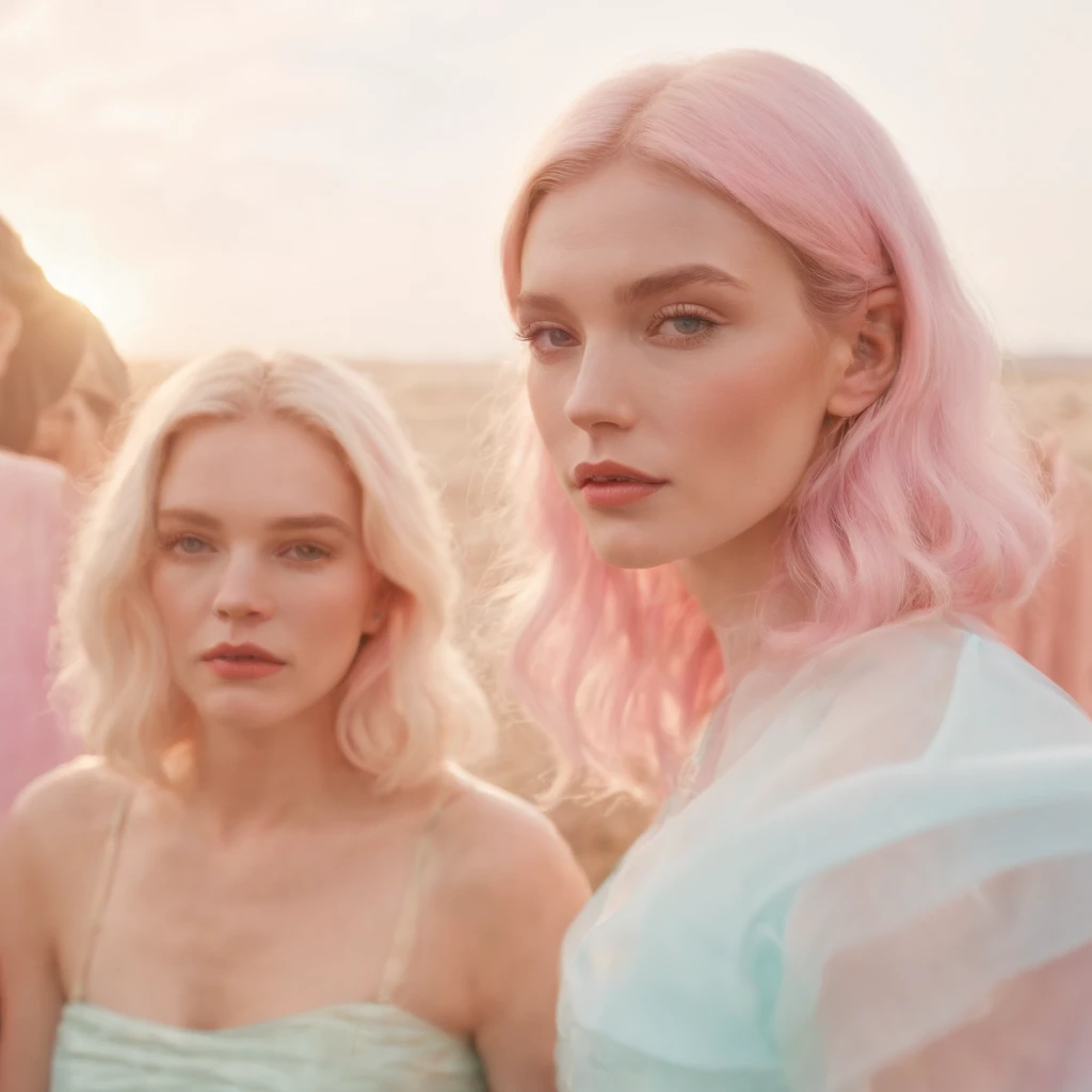 Party, neopop, pastel colors, by jimmy marble, portrait