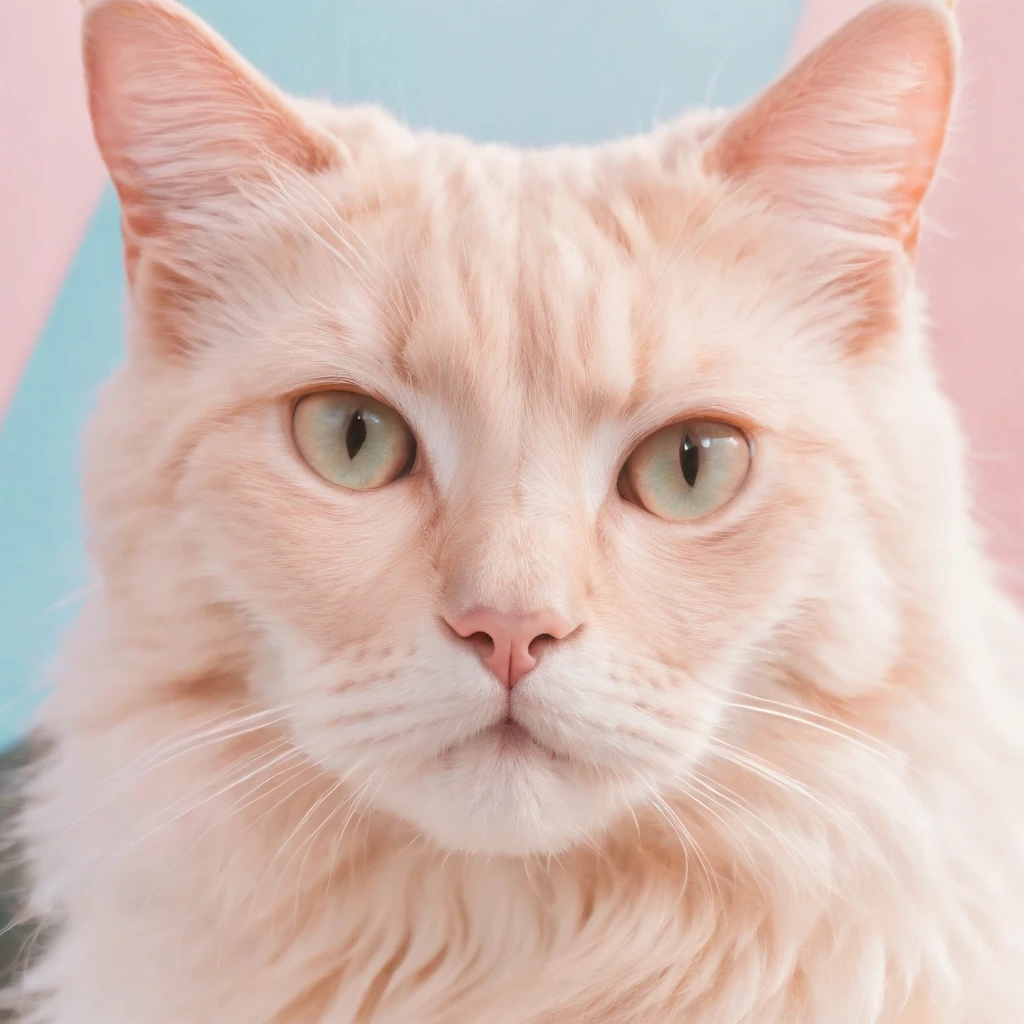 Cat, neopop, pastel colors, by jimmy marble, portrait