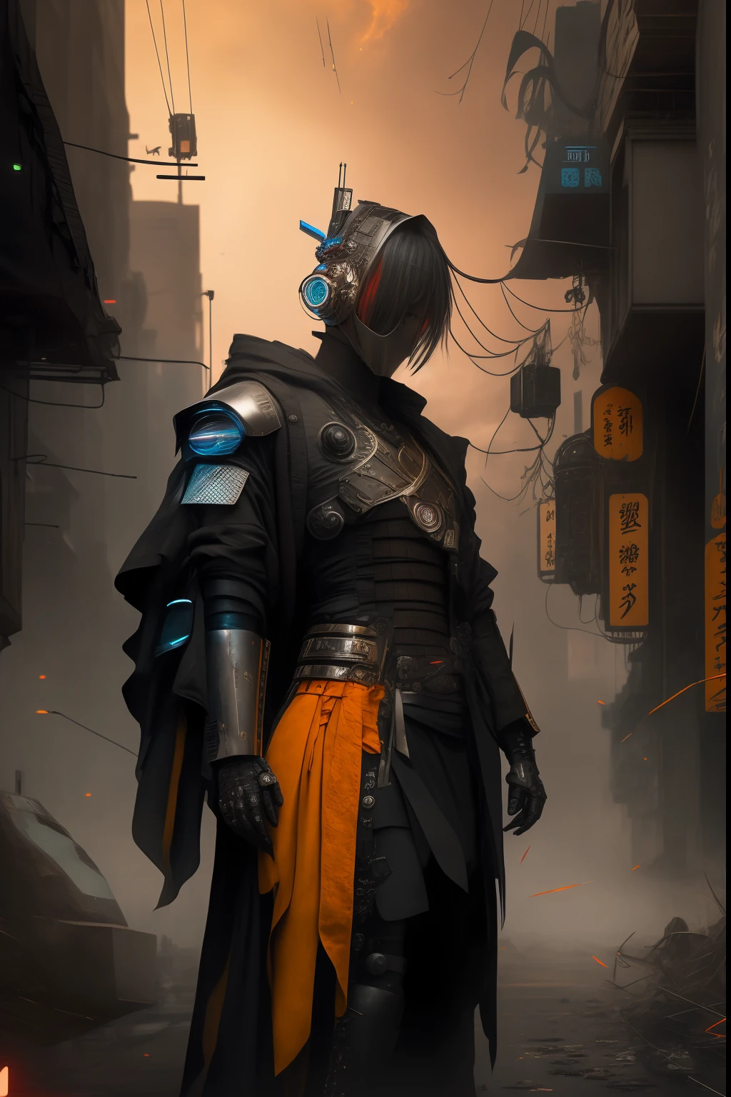 On the street there is a man in a futuristic suit, cyberpunk samurai, cyberpunk knight, very beautiful cyberpunk samurai, Portrait of a cyberpunk samurai, Trendy cyberpunk mechanoid, Cyberpunk robot, advanced digital cyberpunk art, cyberpunk cyborg, Deep Cyberpunk Mechanoid, Cyberpunk Soldier, cyberpunk suit, Cyberpunk armor, Cyberpunk mechanoid, cyberpunk character art, cyberpunk dark fantasy art