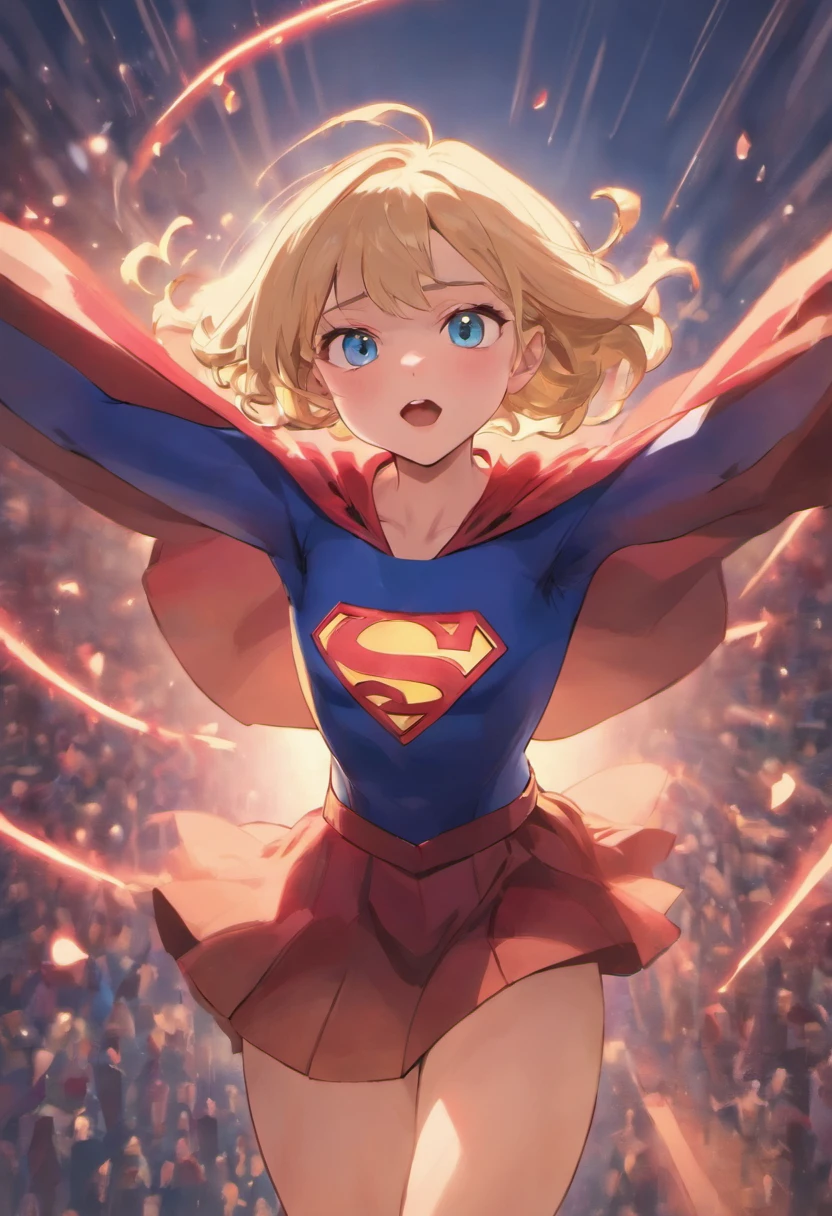 Supergirl,3 d desenho animado, (((Front view))), Disney Pixar style, Cinematic 3D, highly detailed, Vivid colors (((full bodyesbian))) ,Realisticstyle, anime big breast