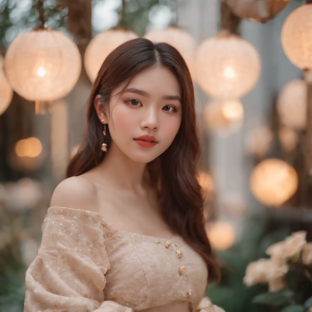 Market, neopop Candlelight, in the style of kawaii aesthetic, helios 44-2 58mm f/2, asian-inspired, soft yet vibrant