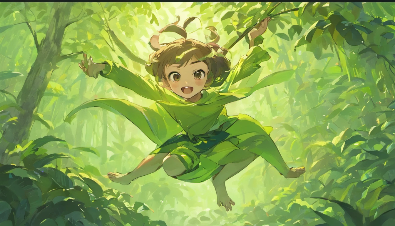 (bellow)(Turn into a monkey)(Fly into a primeval forest)(Swinging vines)(Chuangfei passes by a monkey eating bananas)(bellow)(Turn into a monkey)(Fly into a primeval forest)(Swinging vines)(Chuangfei passes by a monkey eating bananas)(bellow)(Turn into a monkey)(Fly into the primeval forest to swing the vines)