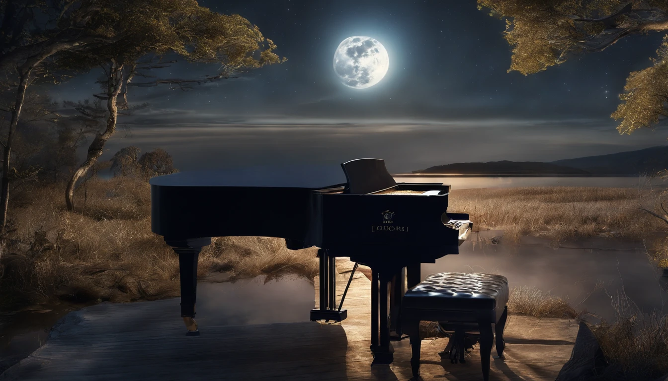 Piano in moonlight