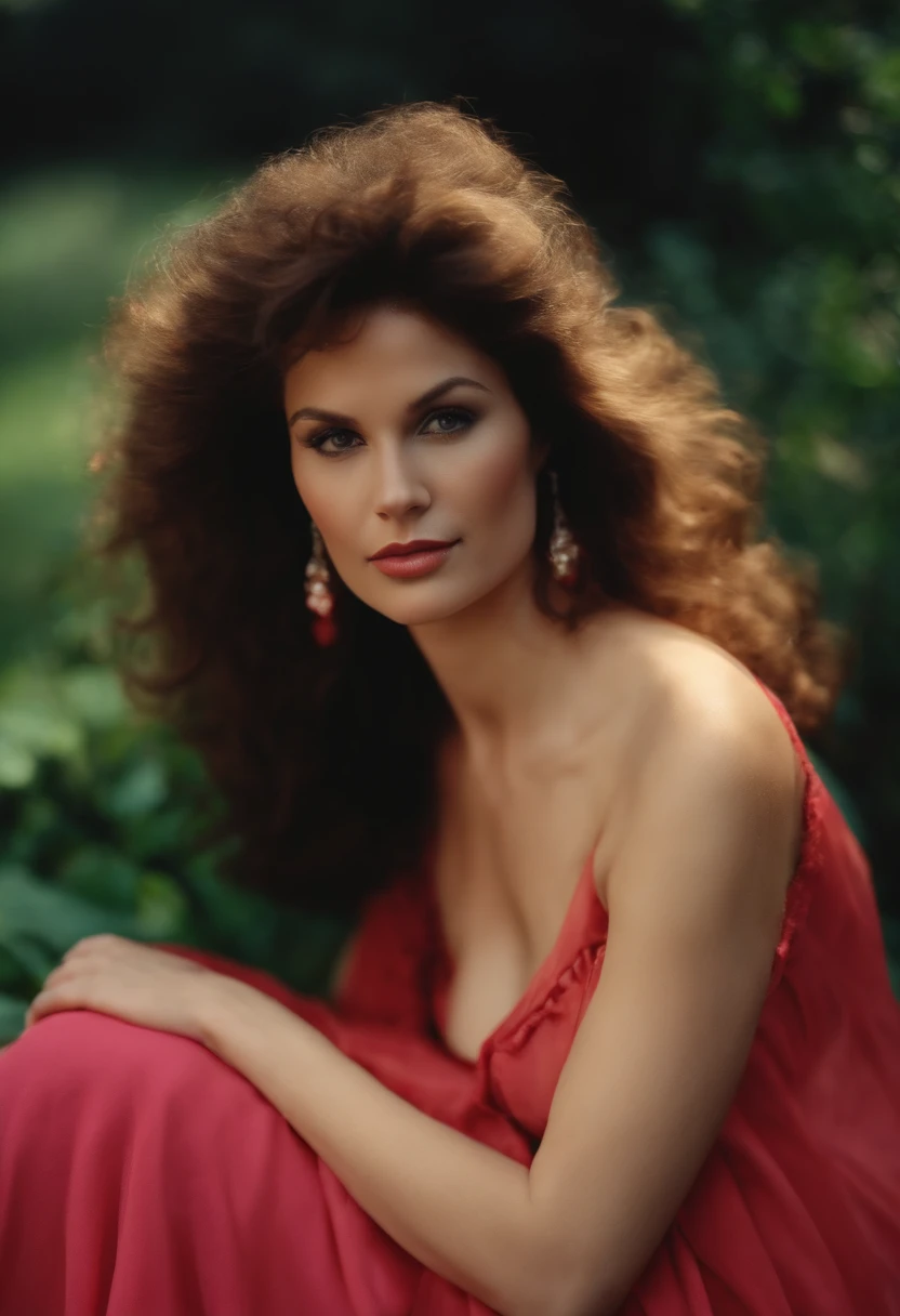 pregnant woman , 80s style,, high quality photo.