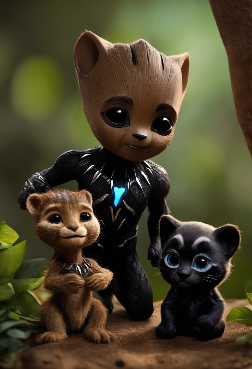 BABY GROOT AND BABY BLACK PANTHER