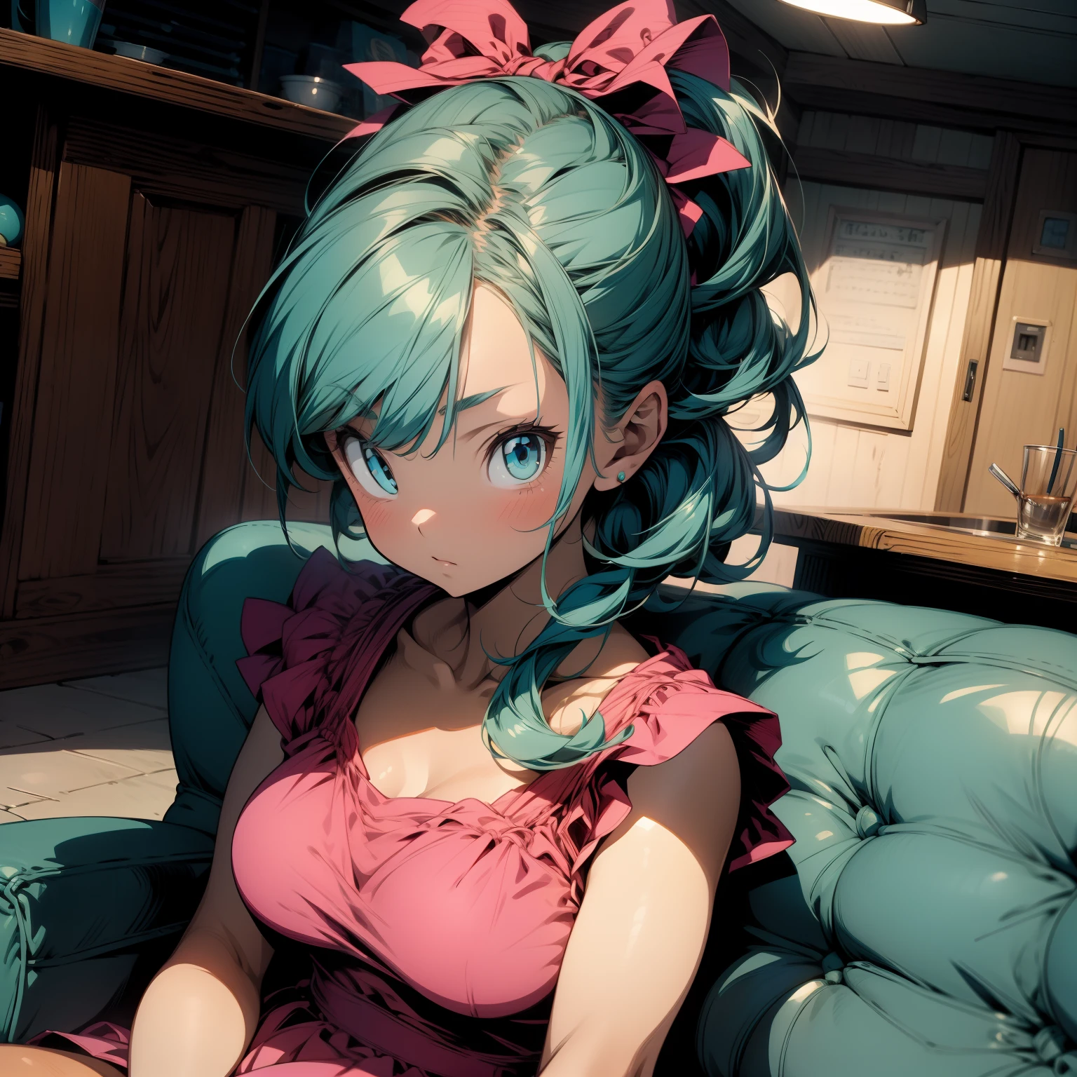 (((school classroom girl 1、Medium bust、Taking off pantie、morning、sunlights、Best Shadows、The best lighting、Leaning forward on your desk、cover the desk、Medium bust、Flickering in the chest、no-bra、(extension down blouse)))、(A cute girl wearing a pale pink dress with a wide open collar)、smooth translucent white skin、 (extremely details CG、Unity、8K Image Wallpaper)、(extremely delicate and beautiful)、(masterpiece)、(top-quality:1.0)、(超A high resolution:1.0)、(Precise human body structure)、(Full limbs)、(2 arms)、(2 legs)、(complete fingers)、(Slender beauty)、(Not muscular)、(((((Expressive eyes、face perfect、1 girl in、good breasts、round breast、Medium bust、cleavage of the breast、pink nipples pink、pink areolas、Eliminate nipple protrusions、 Feminine、Red face、girls dragon ball bloomers、Hair ribbons、Ponytail with Braids、Green hair、女の子はnot hairy、not hairy、spotless)))、climax、(red blush:1.3)、inside in room、by the window、huge window、Schoolyard seen from the window、beautifully lit landscape、idyllic scenery、serene landscape、Beautiful Landscapes、stunning landscape、(Setting up a room with a view of the schoolyard)、 (Background of a schoolyard with few people visible from the window)、Perfect view