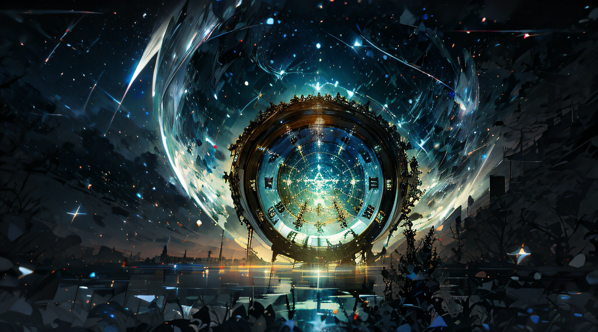 Astrolabe,Celestial Observatory,astronault,(absurderes, A high resolution, Ultra detailed),(Masterpiece, Best quality:1.2),The power of mythology, fantasy, highest quality digital art
