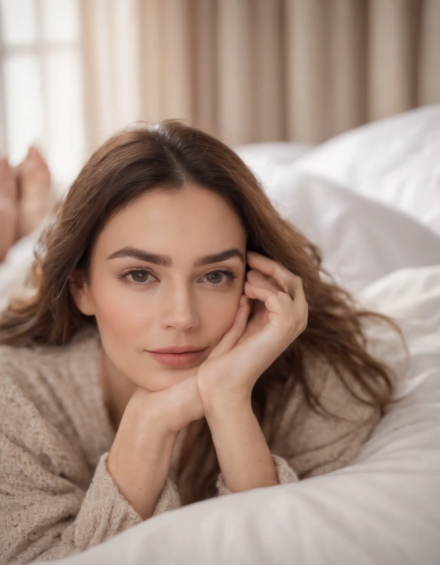 Retrato del culo de la misma modelo en la cama
