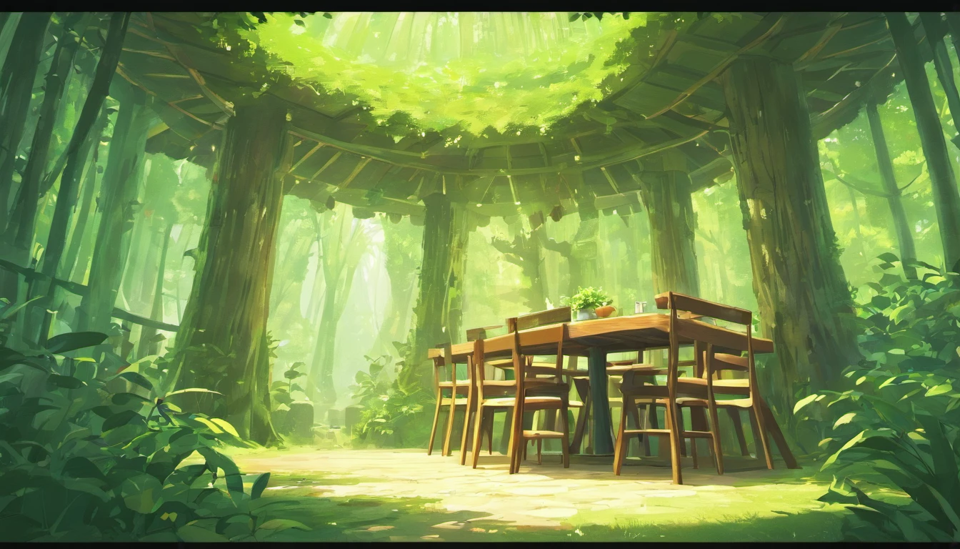 luxurious tree house,circular tree hole,table and chairs,bed,airy atmosphere,vibrant colors,ultra-realistic,interior design,high resolution,highly detailed,high quality,exquisite,precise,8K.