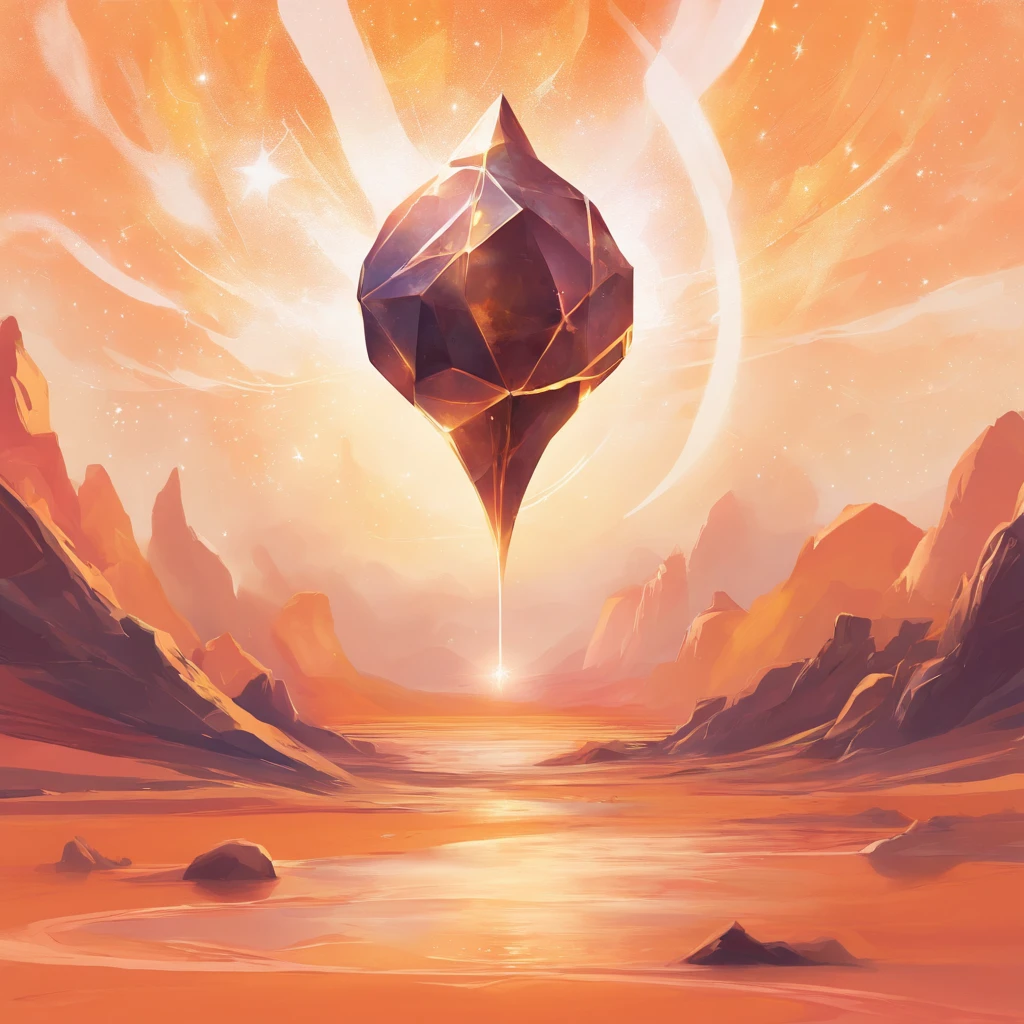 Un asteroide encadenado arrastrando una estrella, logotipo, estilo caricatura, arte abstracto