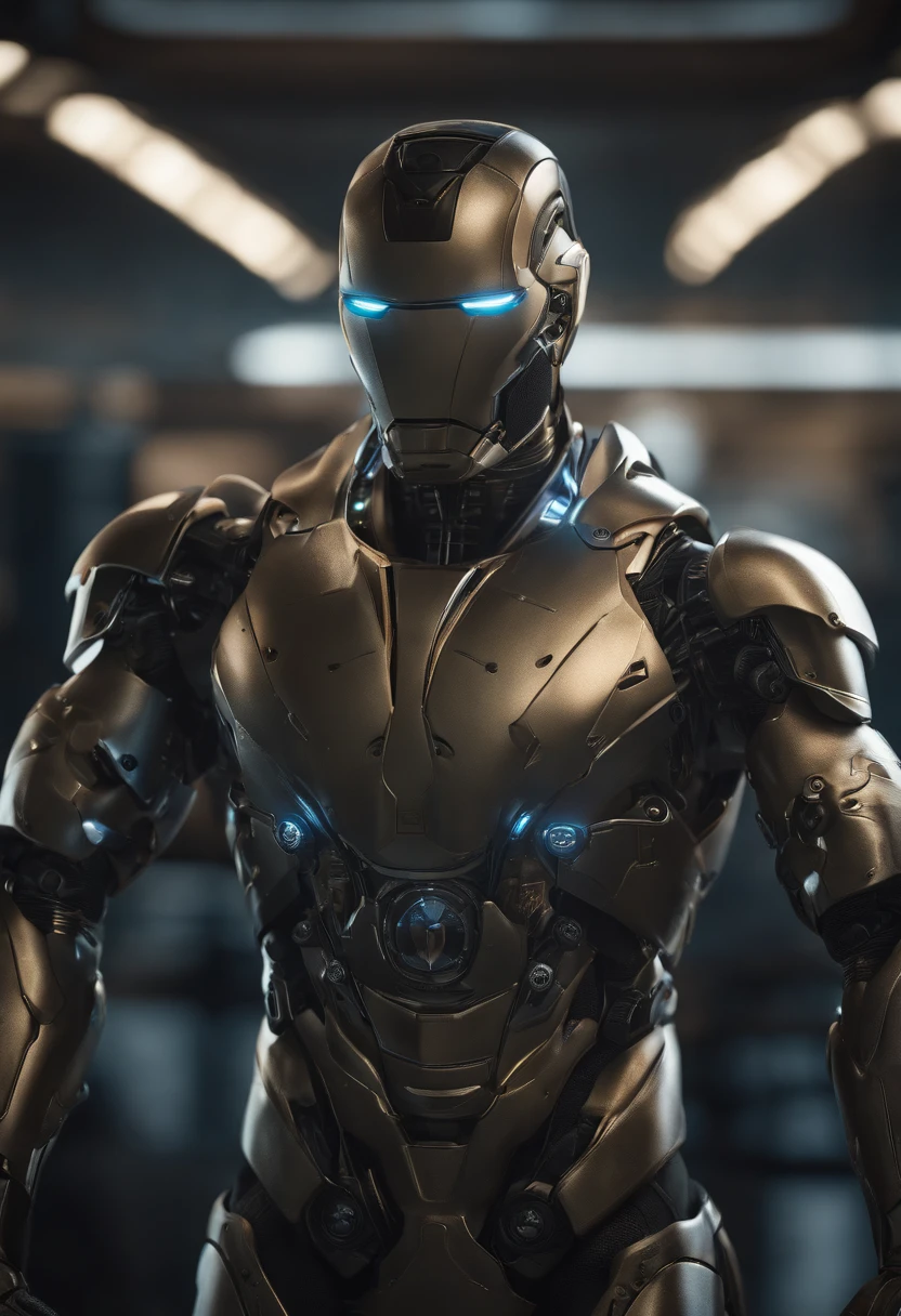 breathtaking, beautiful (mechanical:0.35\) Man android, male body, looking at viewer, professional, award winning, depth of field, bokeh, rule of thirds, cinematic lighting, (full height photograph), trending on artstation, sharp focus, studio photo, intricate details, highly detailed, by greg rutkowski