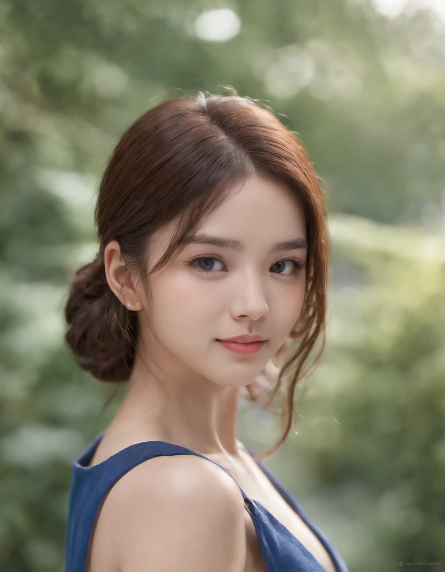 (((medium hair))), best quality, 8K, HDR, highres, absurdres:1.2, blurry background, bokeh:1.2, Photography, (RAW photo:1.2), (photorealistic:1.4), (masterpiece:1.3), (intricate details:1.2), 1girl, solo, japanese girl, delicate, beautiful detailed, (detailed eyes), (detailed facial features), petite, (((small breasts))), skin tight, (looking_at_viewer), from_front, (skinny), (best quality:1.4), (ultra highres:1.2), cinema light, (extreme detailed illustration), (lipgloss, best quality, ultra highres, depth of field, caustics, Broad lighting, natural shading, 85mm, f/1.4, ISO 200, 1/160s:0.75),1girl, solo, (((blue vest))) , smile, school uniform, necklace,