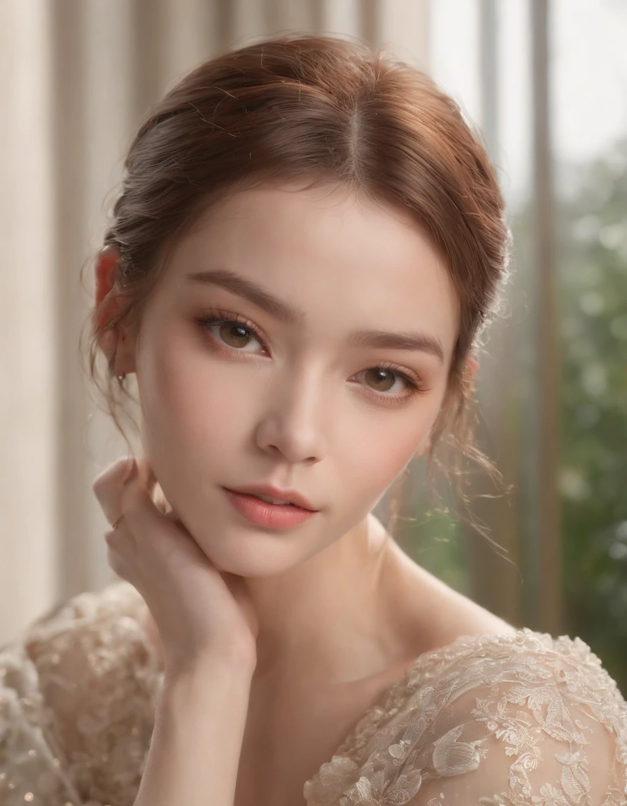 (masterpiece, best quality, hyper realistic, raw photo, ultra detailed, extremely detailed, intricately detailed), (photorealistic:1.4), fashion photography of a stunningly beautiful women, stunning intricate full color, beautiful and breathtaking hairstyle, (intricate detailed hair:1.4), crazy alternate hairstyle, hairstyle inspired by Qing Han and Dame Vivienne Westwood, finger wave hair, very short hair, floating hair, blunt ends, light brown hair, gradient hair, pure, Innocent, aesthetic, romanticism, fairy, idol, beautiful detailed face, like a cat, small face, artistic, perfect anatomy, goddess, calm, composed, highly detailed Tapered pants, crop top, and mules. designed by Matthew Williamson and Fujiwara Hiroshi and Sergey Musin, layered, textural, face focus, depth of field, symmetrical, golden ratio, 8k resolution, octane render, extremely high-resolution details, realism pushed to extreme, fine texture, incredibly lifelike, (soft window natural lighting:1.4), dynamic angle, film grain, FujiFilm XT4, taken by Johanne Hesbeck,
Negative prompt