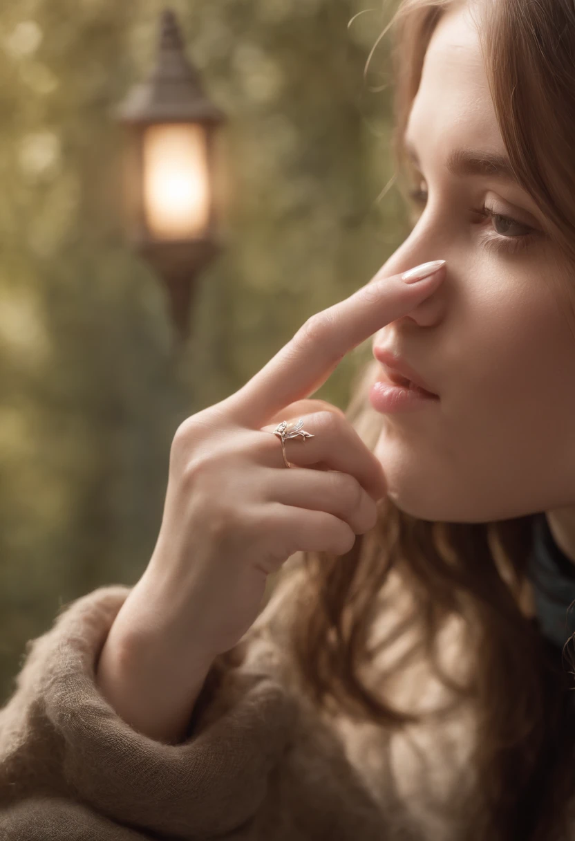 1girl, 18 years old, (((perfect fingers and short finger nails))), holding a sharp dagger ready to stab, sneaking through a well lit house of a hobbit, beautiful perfect hands and short finger nails , 8k ultra-realistic, pastel color scheme, soft lighting, golden hour, tranquil atmosphere, landscape orientation