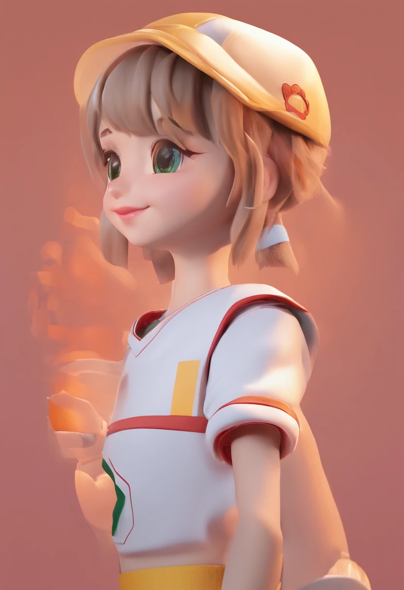 (greybackground:1.5, Close-up Shot Shot:1), (Photorealistic:1.4), (Best quality:1.0), (超高分辨率:1.0), 8K, RAW photo, (Masterpiece:0.2), 1girll, Beautiful skin, Detailed skin, Big smile, teeth, (Short hair:1), (Football uniforms:1.2)