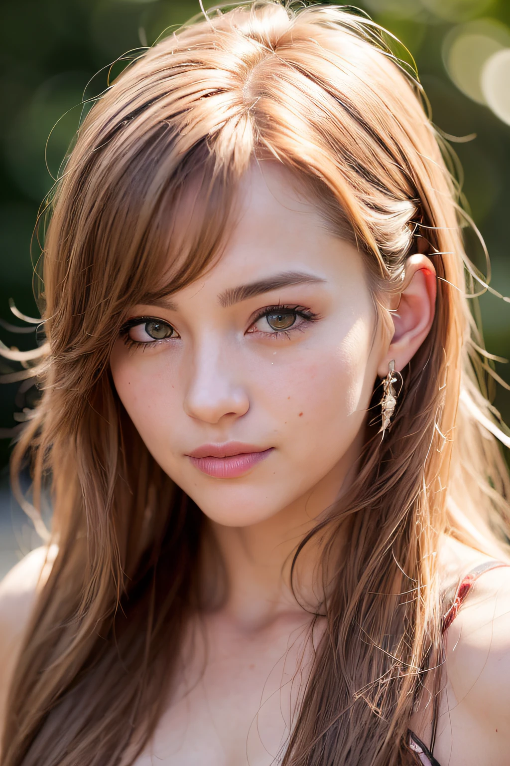 (realistic, photo-realistic:1.37),(8k, RAW photo, best quality, masterpiece:1.2), cute, ultra-detailed,heart-shaped pupils,physically-based rendering, ultra high res, kodakvision color, shot on Arricam LT Camera, bokeh, sharp focus,
looking at viewer,photorealistic,realistic, solo, photorealistic, best quality,extremely detailed face,extremely detailed eyes and face, beautiful detailed eyes,absurdres, incredibly absurdres,haunting smile,Messy hair, floating hair, ,