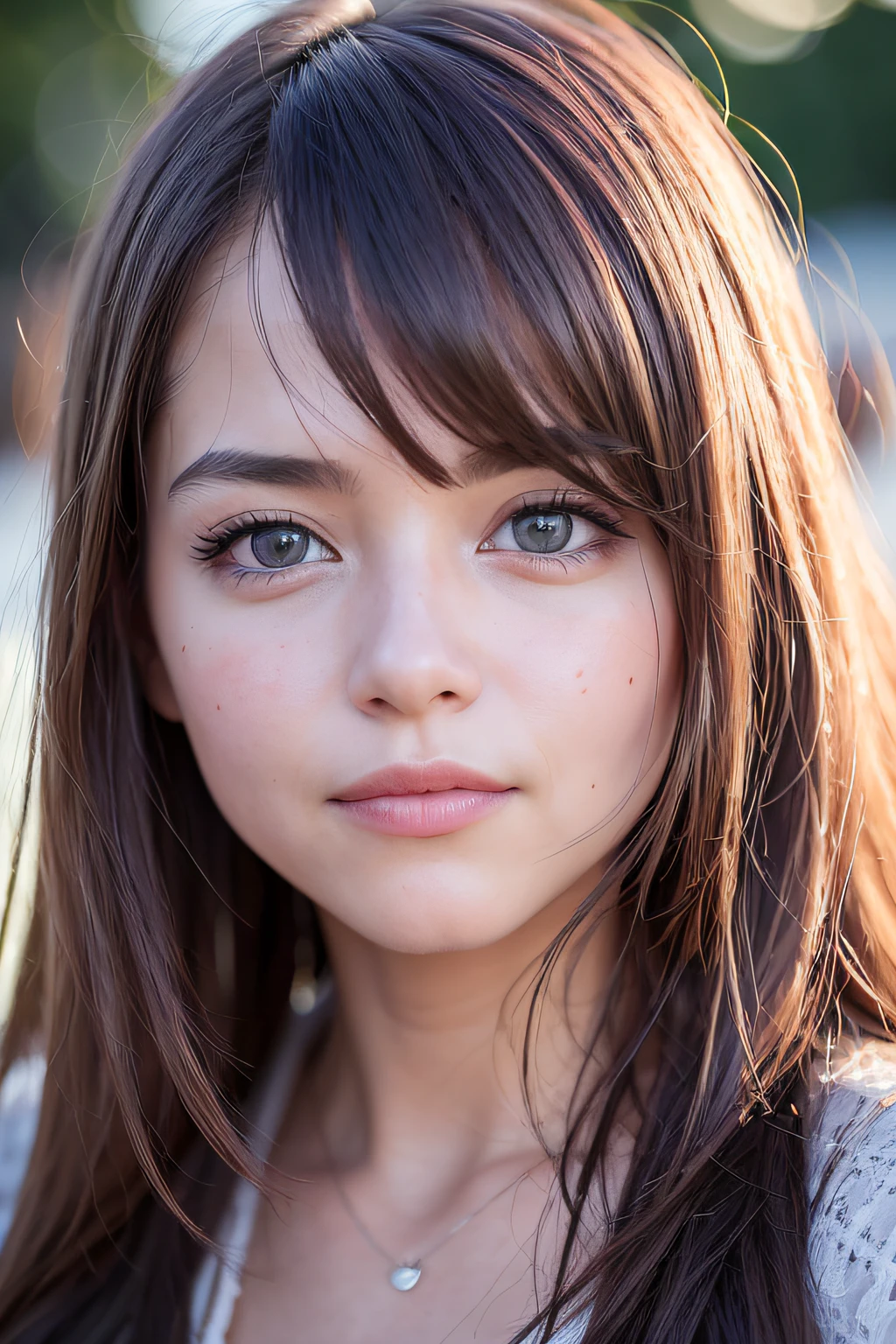 (realistic, photo-realistic:1.37),(8k, RAW photo, best quality, masterpiece:1.2), cute, ultra-detailed,heart-shaped pupils,physically-based rendering, ultra high res, kodakvision color, shot on Arricam LT Camera, bokeh, sharp focus,
looking at viewer,photorealistic,realistic, solo, photorealistic, best quality,extremely detailed face,extremely detailed eyes and face, beautiful detailed eyes,absurdres, incredibly absurdres,haunting smile,Messy hair, floating hair, ,