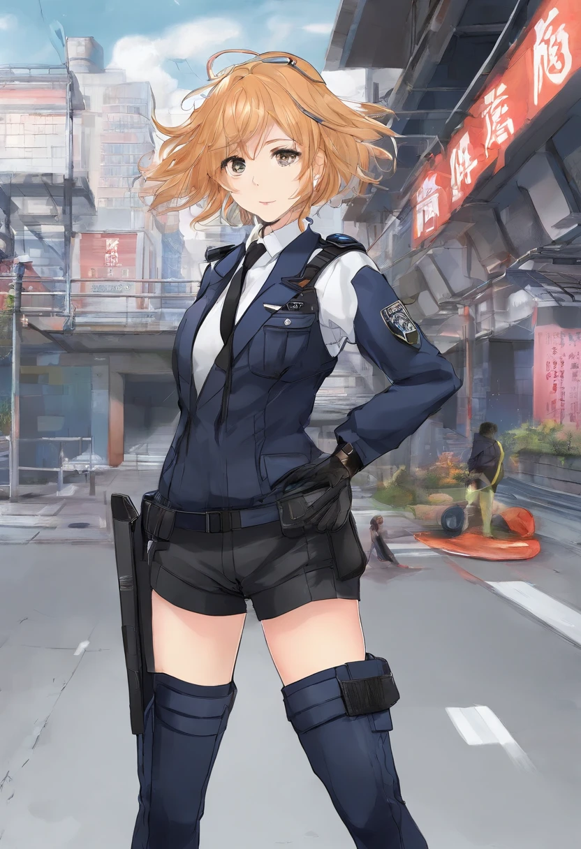 combats,Policewoman,blacksilk