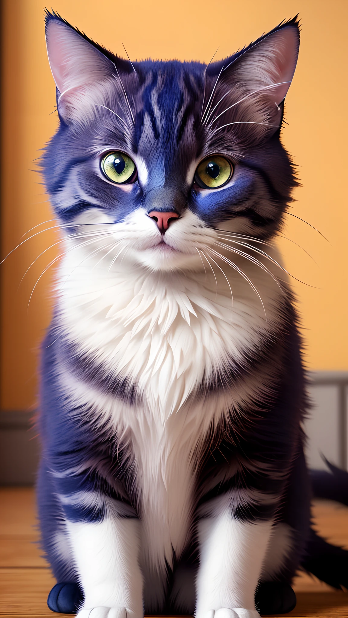 (best quality:1.33), (masterpiece:1.42), (realistic:1.24), (detailed:1.15), 
Cute violet cat, big eyes, in the style of Pixar, beautiful 3ds max render, volumetric lighting, global illumination, raytracing, detailed hyperrealism, manga,