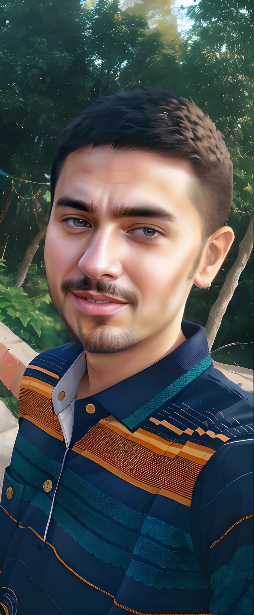 there is a man that is standing in front of a tree, high quality portrait, cartoon digital painting, digital painting highly detailed, realistic picture, realism artstyle, realistic digital painting, digitally painted, [ digital art ]!!, realistic portrait, digital art picture, very detailed digital painting, detailed portrait, detailed digital painting, photorealistic!!!!!!! art style