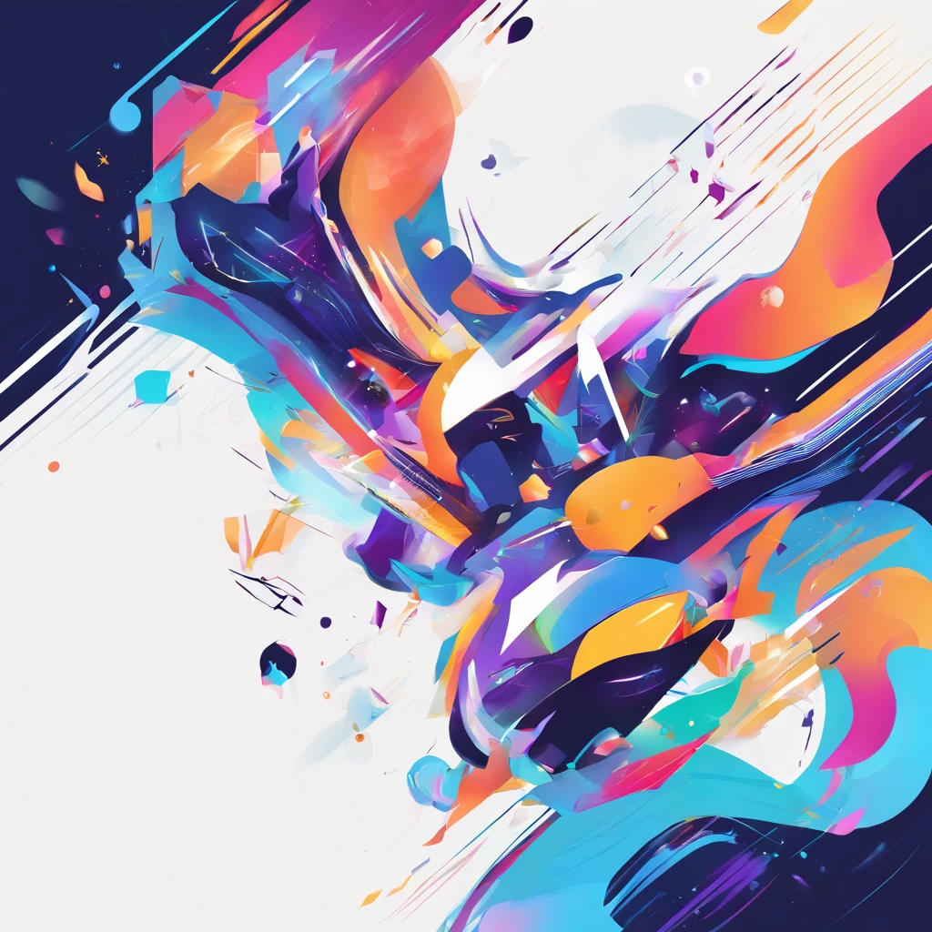 make a minimalistic and sleek profile picture, featuring AI artist logo that consist of 2 person, designed with a futuristic and artistic touch.