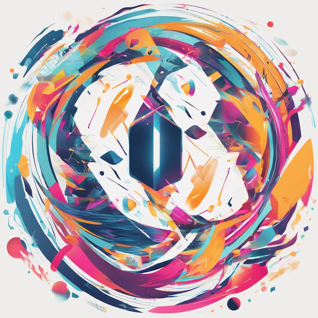 make a minimalistic and sleek profile picture, featuring AI artist logo that consist of 2 person, designed with a futuristic and artistic touch.