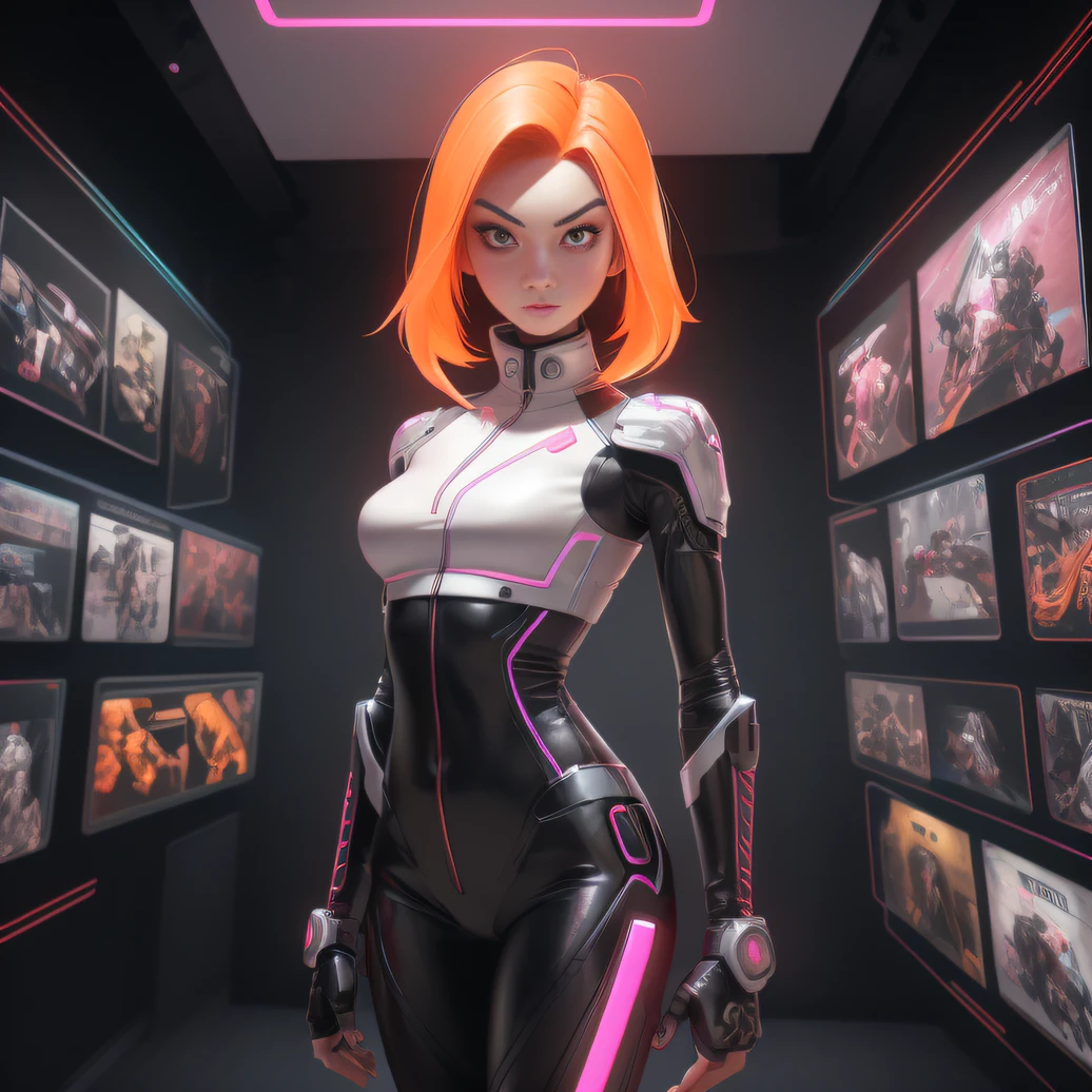 outside,parks,unreal-engine:1.4,hyper HD,Best quality:1.4, Fotorrealista:1.4, skin texture:1.4, tmasterpiece:1.8,Pose behind the beauty,(Proto-females),Cyberpunk,Mechanic,eye disease,Orange metal surface,digital displays,Advanced technology,Futuristic,red neon light,electromagnetic field,sharp-edged,aerodynamic design,Digital organisms,Bio mech,mystical ambiance,Glass visor,heightened senses,Energetic posture,Invisible circuits,holographic projections,Colored cable,female cyborg,(Special stations:1.4), ((hand consists of a short thumb and four fingers,A hand with only five fingers,(Detal Face)))