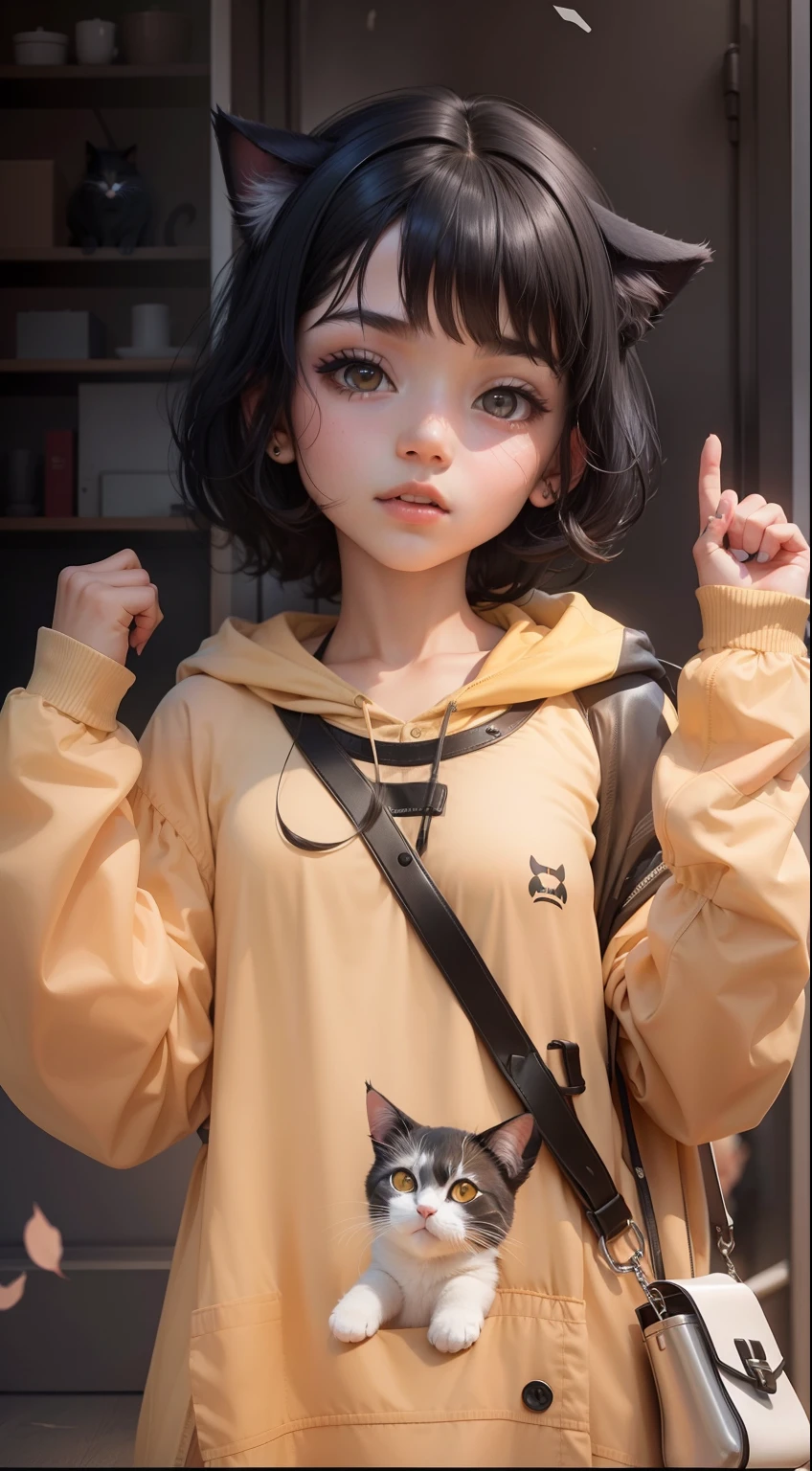 Hamster Headgear、A girl child、kawaii、Thick、