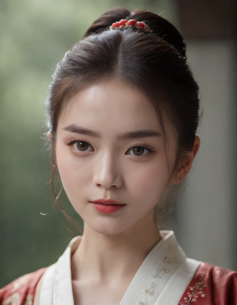 Best quality,masterpiece,ultra high res,(photorealistic:1.4),raw photo,1girl,in the dark,deep shadow,low key,cold light,suspension,look back,hanfu,ming style,sarrow,