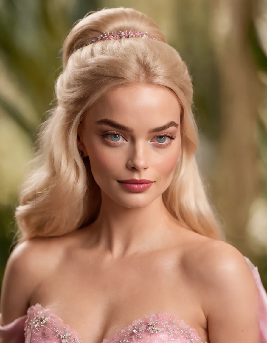 Cinematic scene,, Margot Robbie as Barbie, masterpiece, best quality, high quality, absurdress