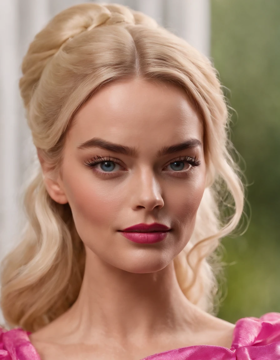 Cinematic scene,, Margot Robbie as Barbie, masterpiece, best quality, high quality, absurdress