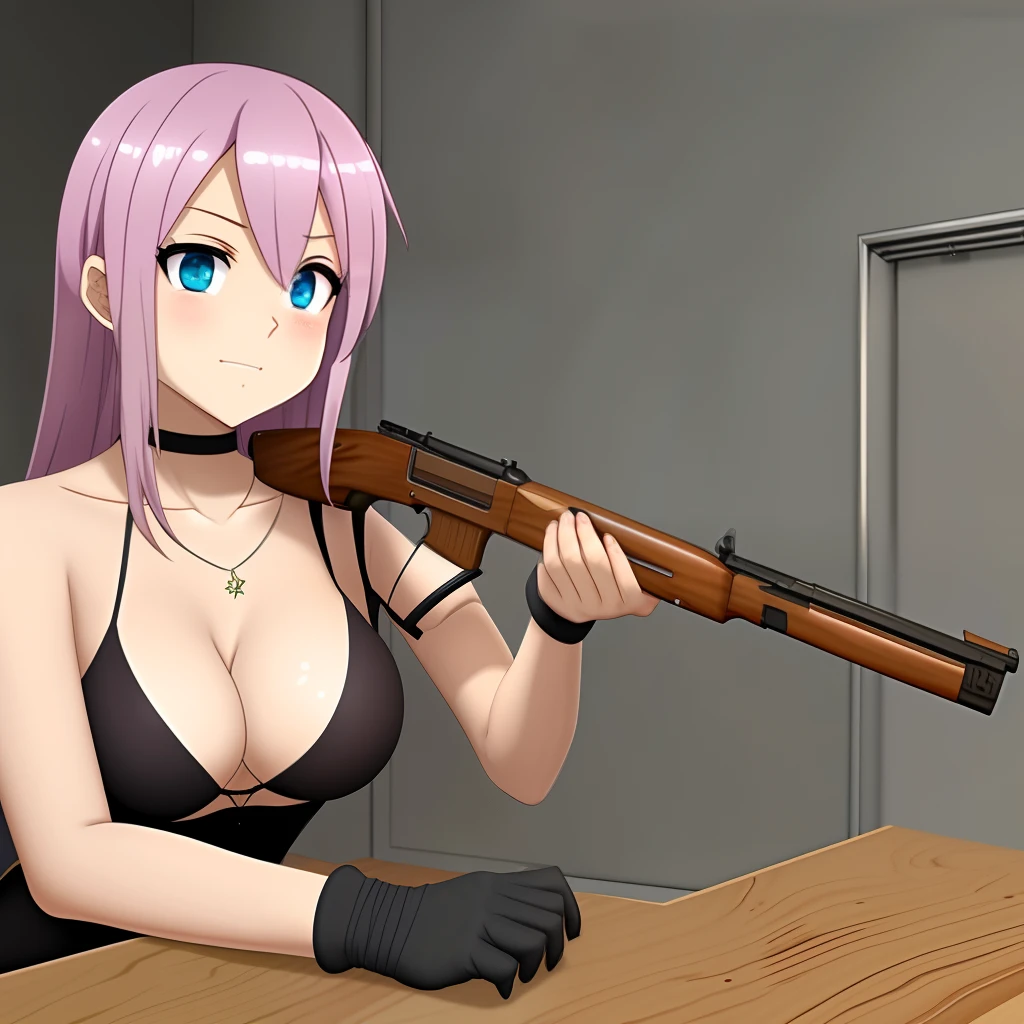 Bocchi the rock with an ak47