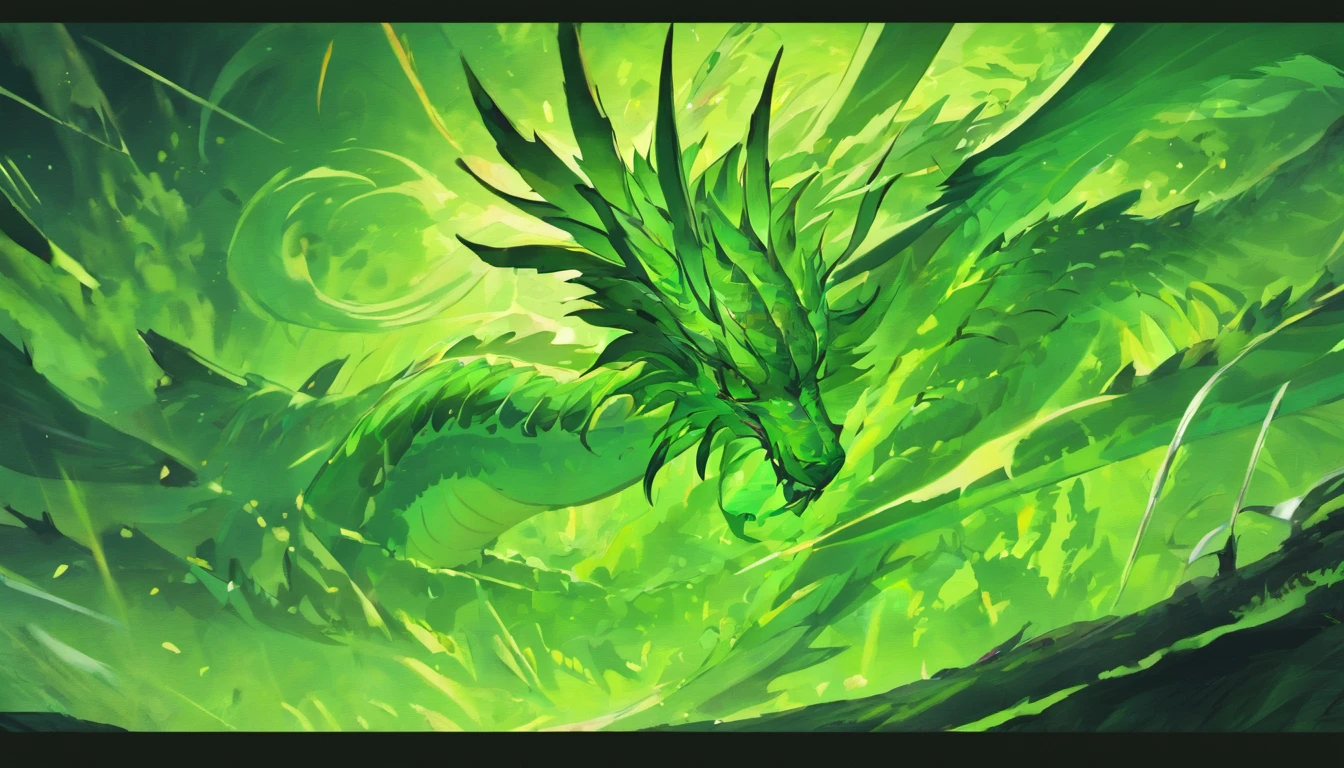 chinesedragon，Green Dragon，auspicious sign，mythological beasts，Long dragon whiskers，Covered with scales，腾云驾雾，high qulity，8K，rich details​，Great，divino，sharp talons