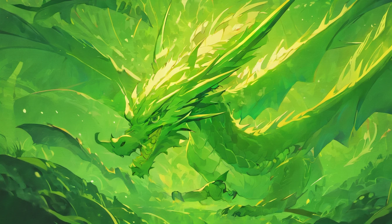 chinesedragon，Green Dragon，auspicious sign，mythological beasts，Long dragon whiskers，Covered with scales，腾云驾雾，high qulity，8K，rich details​，Great，divino，sharp talons