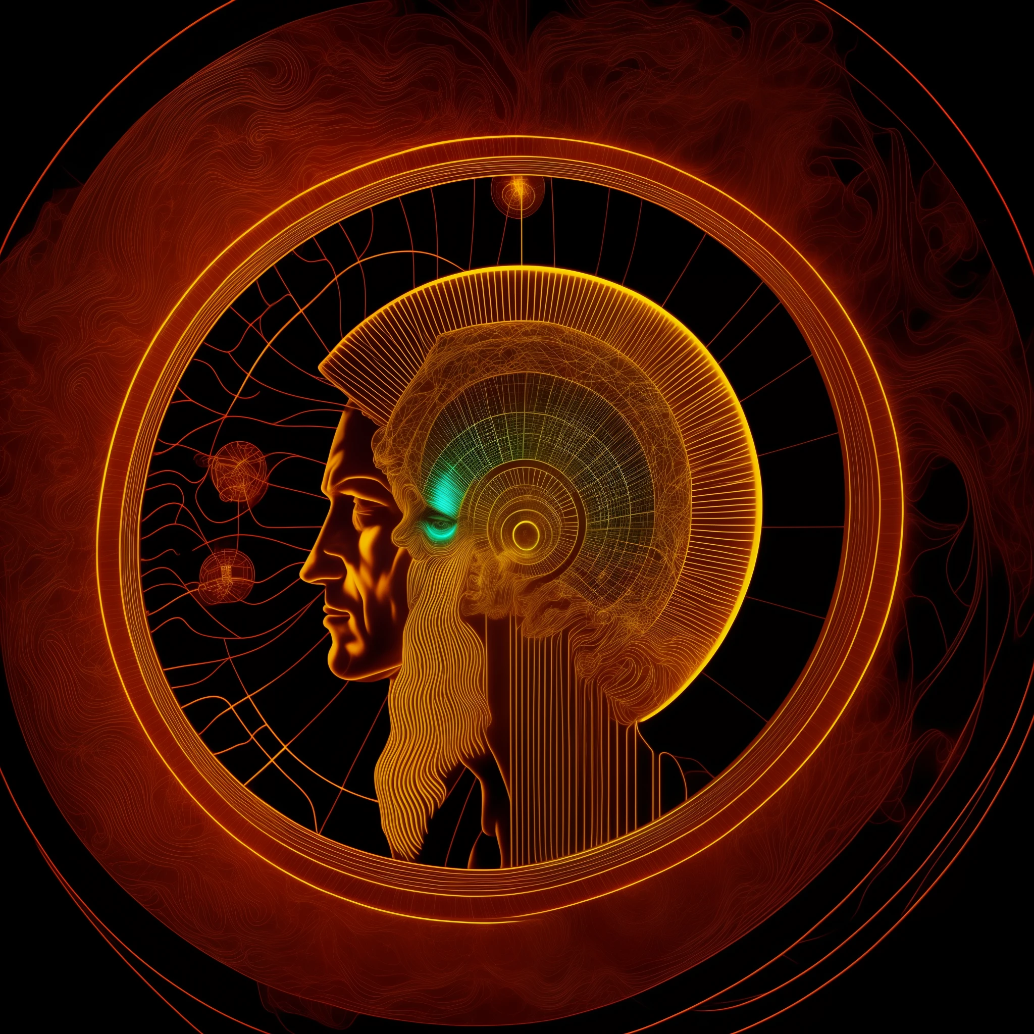dreamlikeart, the God seen through oscilloscope