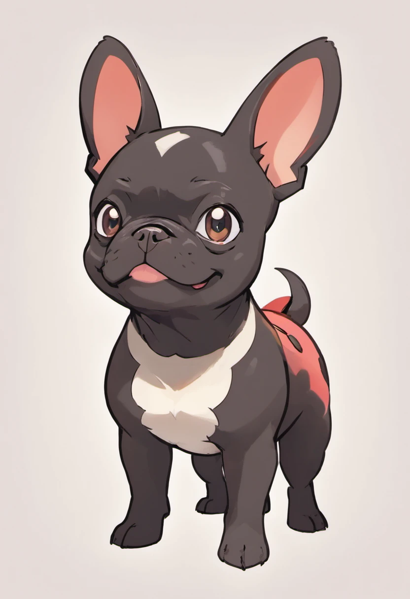 Begin by sketching your adorable black French Bulldog in a manner that captures the essence of Pokémon-style art. This involves simplifying the design, using clean lines, and exaggerating features to enhance cuteness. 

Select a vibrant color palette that complements the French Bulldog's black coat while adhering to the lively and colorful aesthetic often seen in Pokémon art.

Pay careful attention to the line art, ensuring it features bold, well-defined lines for the character's outline and features. This is a hallmark of Pokémon-style art and helps the character stand out.

Incorporate subtle shading and highlights into your design to give it depth and a three-dimensional quality. Pokémon art often utilizes shading to achieve this effect.

Consider adding a simple, complementary background that enhances the overall design without overshadowing the main character, contributing to a balanced composition.

If you wish to authentically mimic the Pokémon Artist Sowsow's style, include a signature in a similar fashion to Pokémon artists. This can add an authentic touch to your design.

Once your design is complete, you can digitize it using graphic design software like Adobe Illustrator or Procreate to refine lines and colors before generating the sticker using Stable Diffusion or your chosen image generator.

Remember to respect copyright and trademark laws, especially if you plan to sell this sticker, and ensure that you have the necessary rights to do so, particularly if it is inspired by Pokémon.