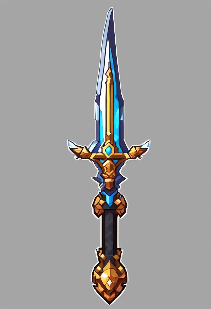 legendary sword aegis, uma espada dentro de um escudo, similar a arma da terceira classe do Ronan do jogo Grand Chase, preto com detalhes dourados