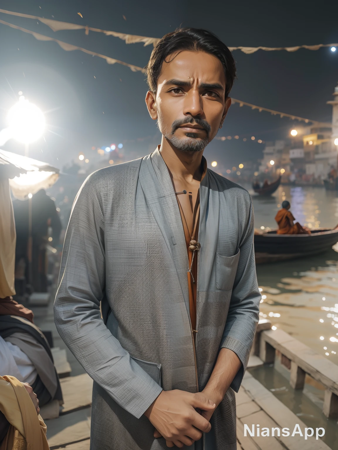 Look like a monk at banaras ghat