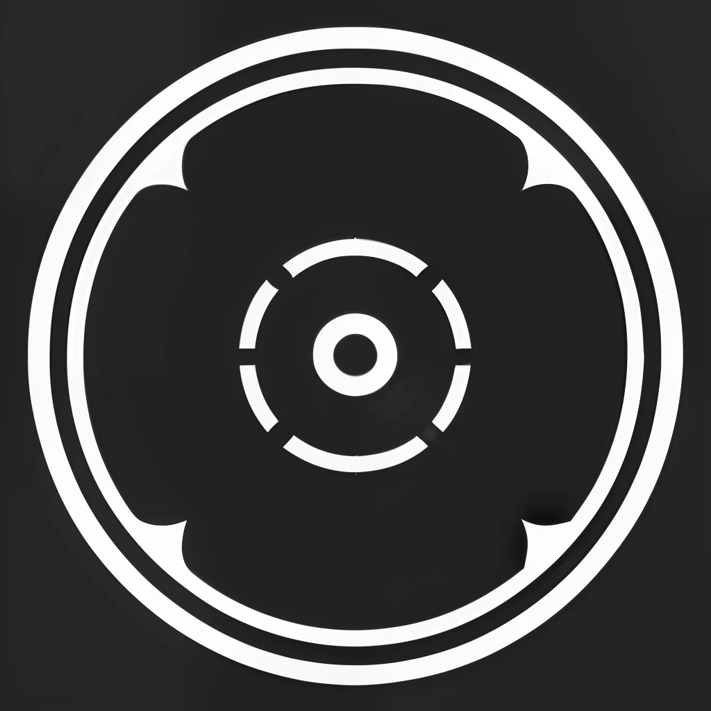 Spiral chuck, lineart, minimalism, black/White, .SVG, (((Perfect shapes))), Symmetrical