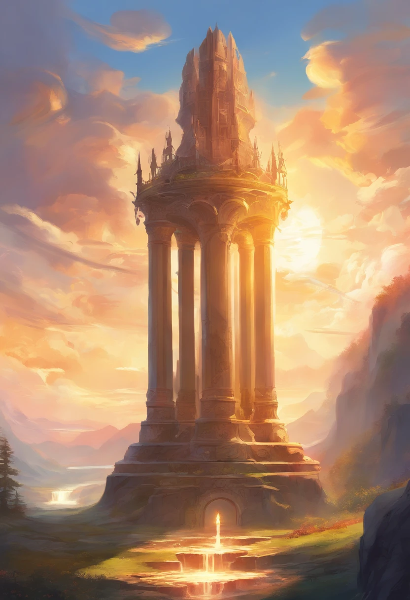 in isekai falls Sword stuck in a pedestal rays of sunshine