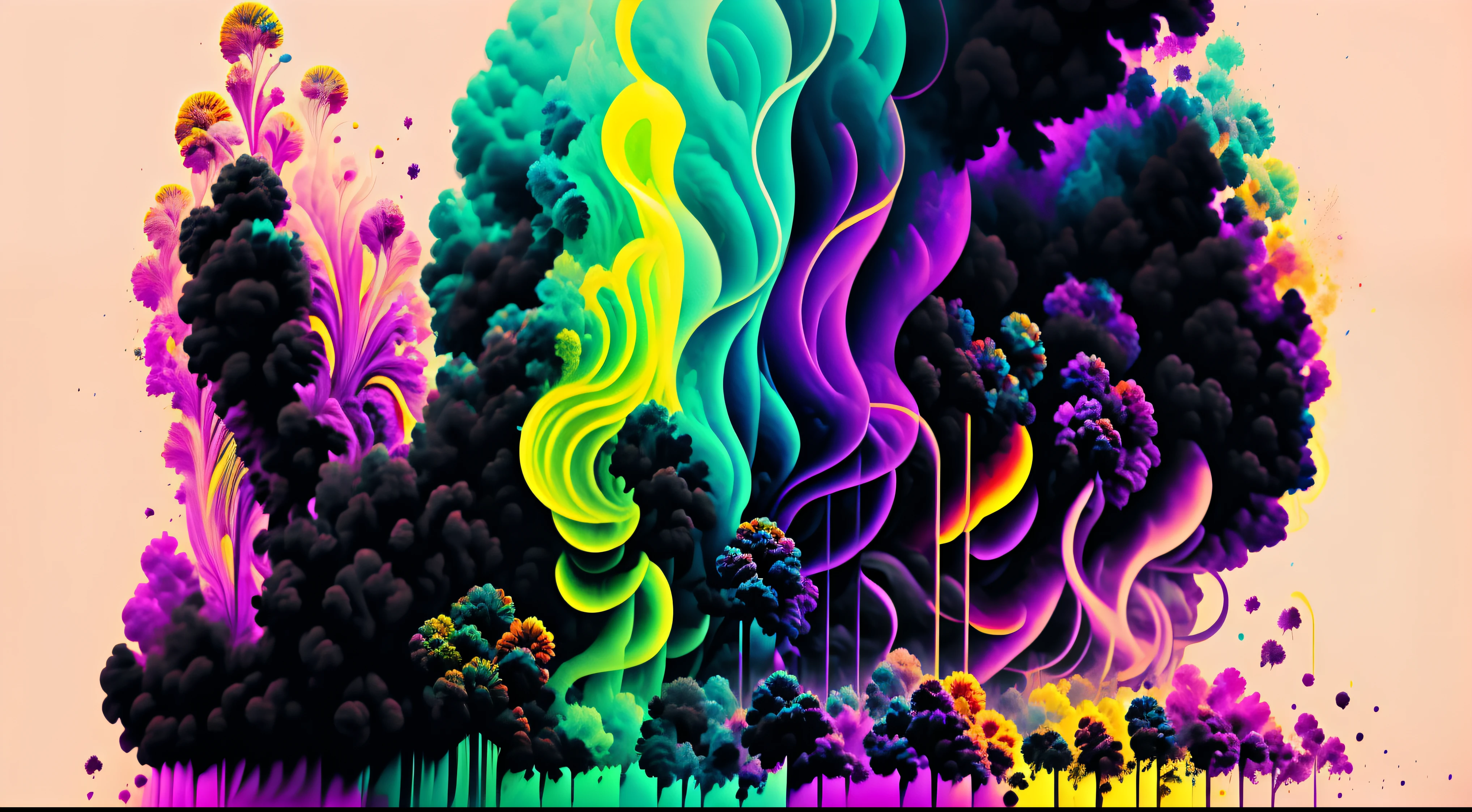 Un primer plano de un humo colorido se vierte sobre un fondo negro, humo de color fluido, humo colorido, Humo multicolor, humo coloreado, humo de colores brillantes, acid-colored smoke, Humo de color, humo de arco iris, Background of psychedelic smoke, Humo colorido en el fondo, humo espeso y colorido, Humo giratorio colores radiantes, nubes de humo de colores, humo arremolinado, Arte del humo fluido