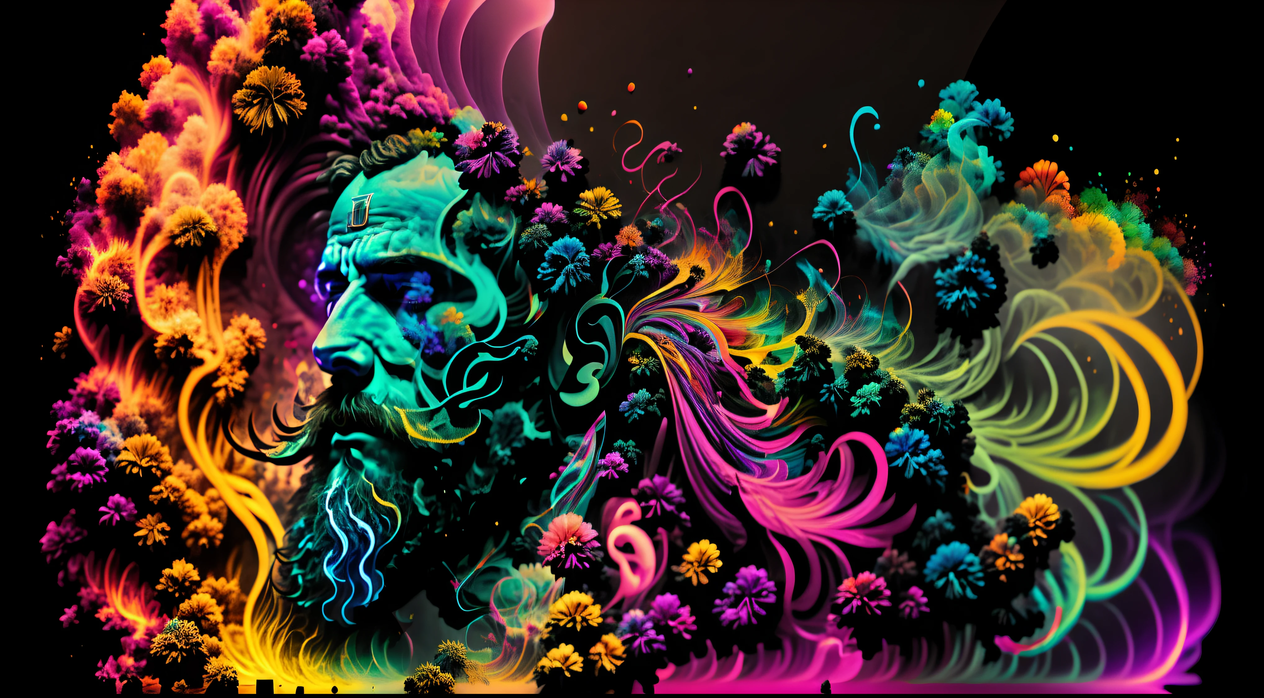 Un primer plano de un humo colorido se vierte sobre un fondo negro, humo de color fluido, humo colorido, Humo multicolor, humo coloreado, humo de colores brillantes, acid-colored smoke, Humo de color, humo de arco iris, Background of psychedelic smoke, Humo colorido en el fondo, humo espeso y colorido, Humo giratorio colores radiantes, nubes de humo de colores, humo arremolinado, Arte del humo fluido