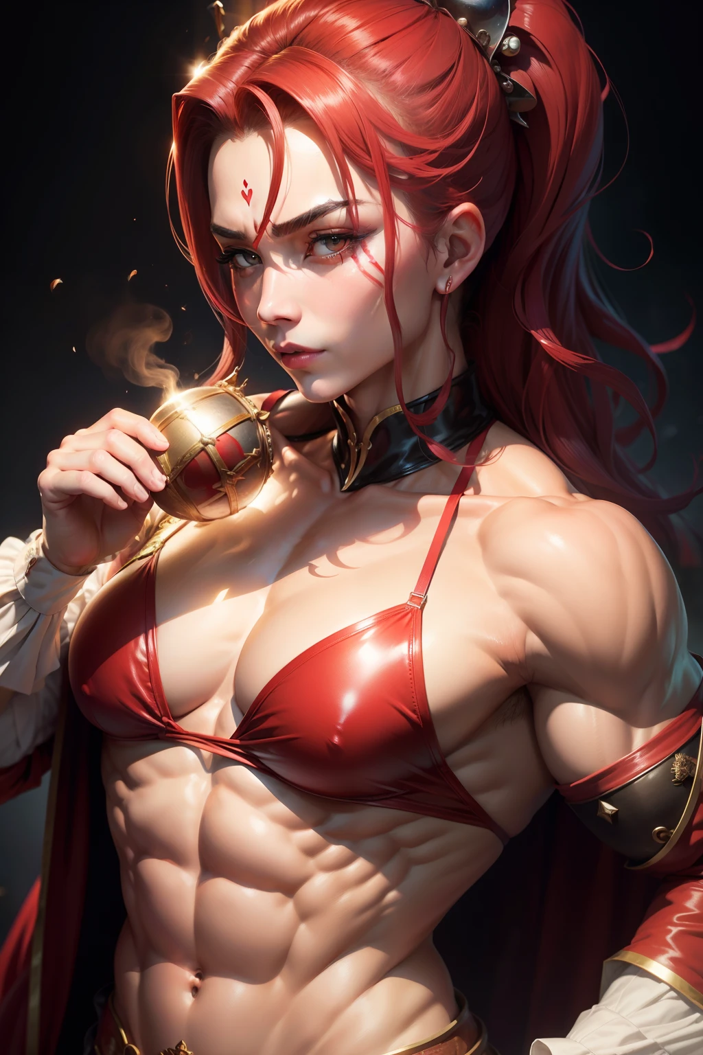 Reduced skin exposure、Muscle macho、the queen of hearts