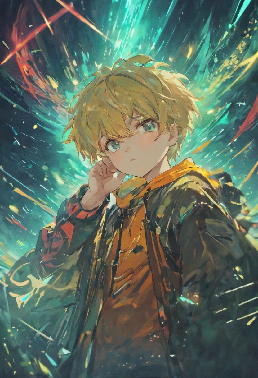 chenggong781,Ridiculous resolution, A high resolution, (masterpiece:1.4), ultra - detailed, 1boy, looking from above, the space, afloat, --v 6