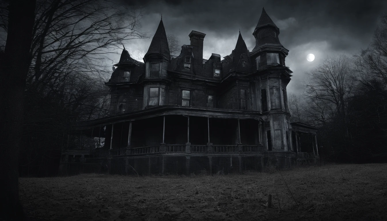 The old mansion with three boys was filled with a flash of light