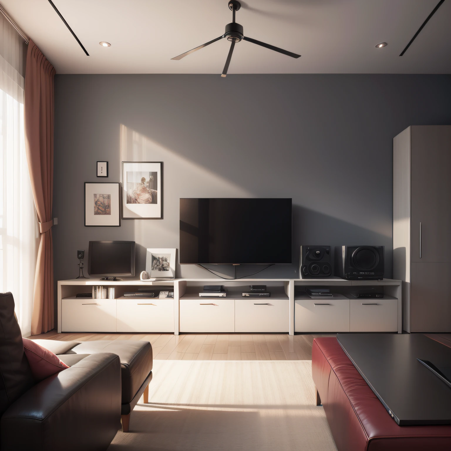 modern media room with Technology and Integration